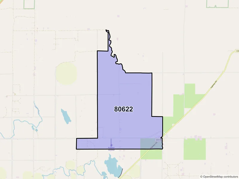 Map of Galeton, Colorado and ZIP codes