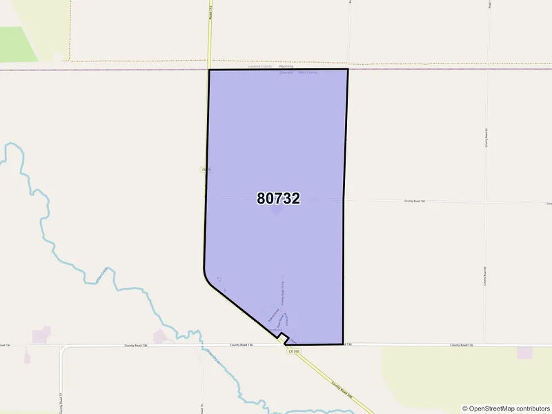 Map of Hereford, Colorado and ZIP codes