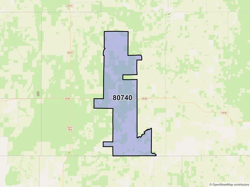Map of Lindon, Colorado and ZIP codes