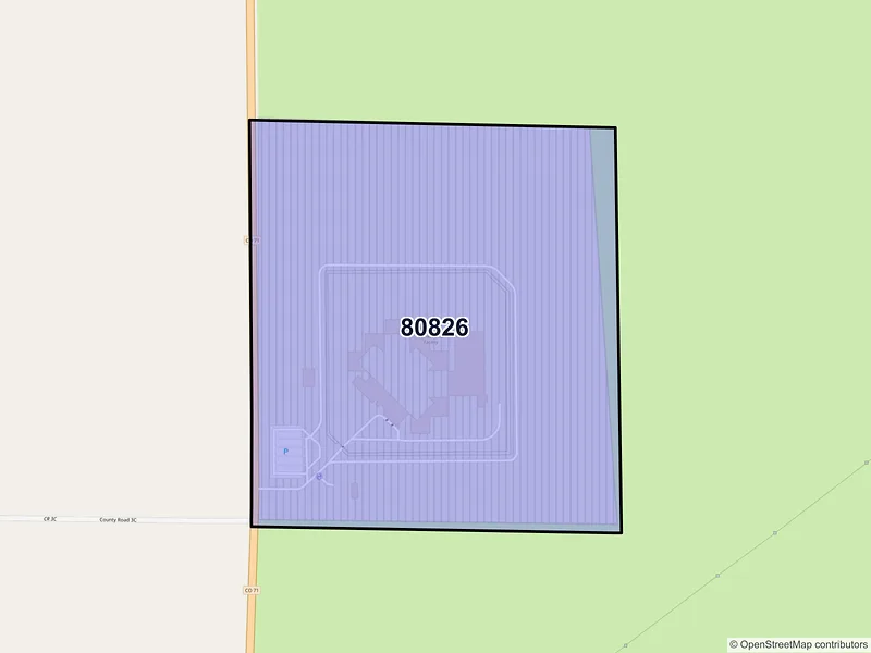 Map of ZIP Code 80826 — Limon, CO