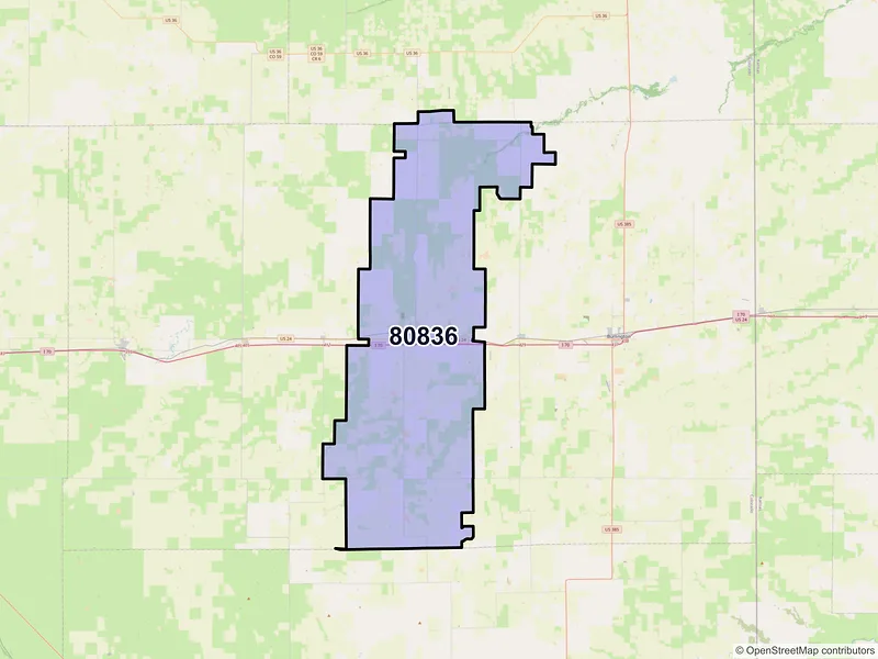 Map of Stratton, Colorado and ZIP codes