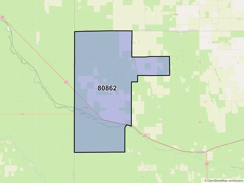 Map of Wild Horse, Colorado and ZIP codes