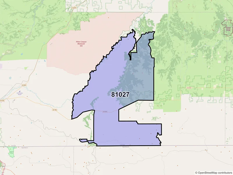 Map of Branson, Colorado and ZIP codes