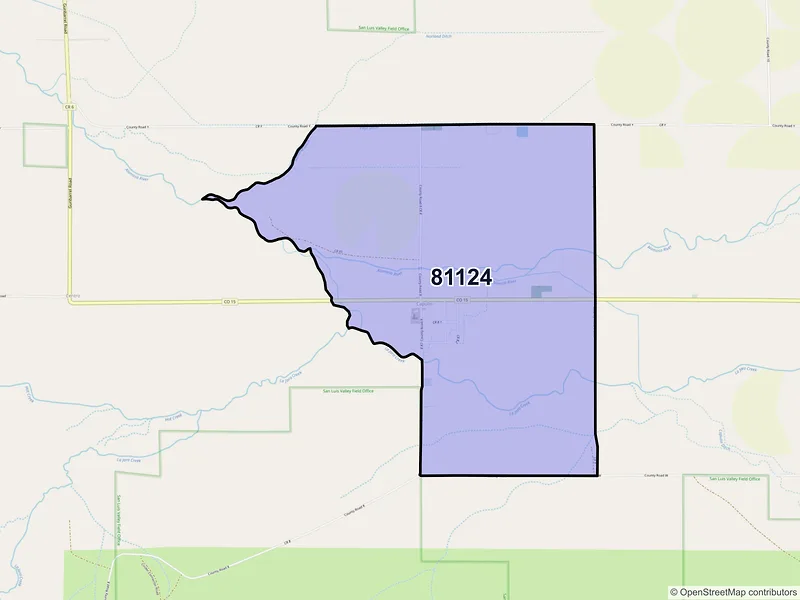 Map of Capulin, Colorado and ZIP codes