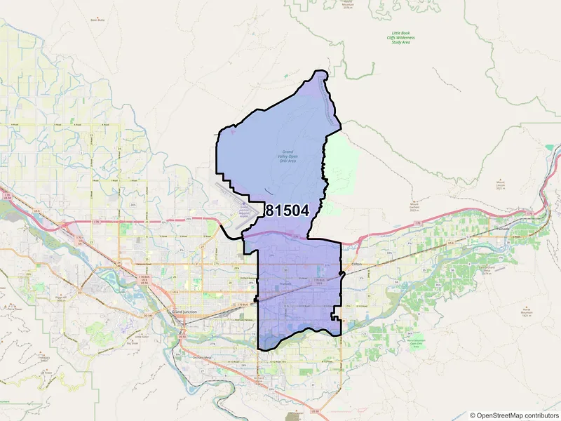 Map of ZIP Code 81504 — Grand Junction, CO
