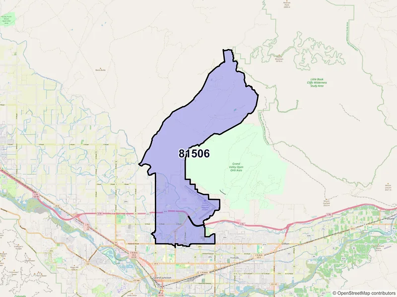 Map of ZIP Code 81506 — Grand Junction, CO