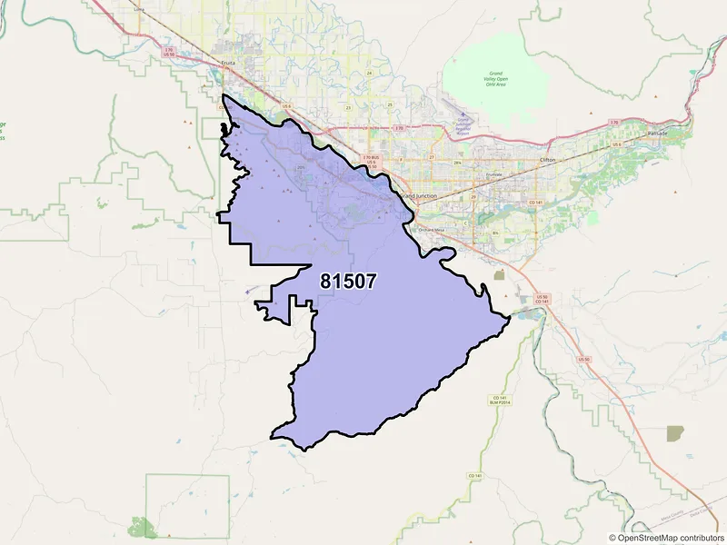 Map of ZIP Code 81507 — Grand Junction, CO