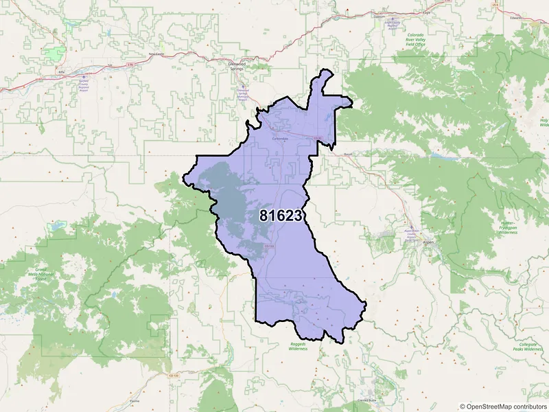 Map of ZIP Code 81623 — Carbondale, CO