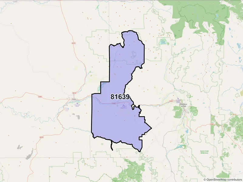 Map of ZIP Code 81639 — Hayden, CO