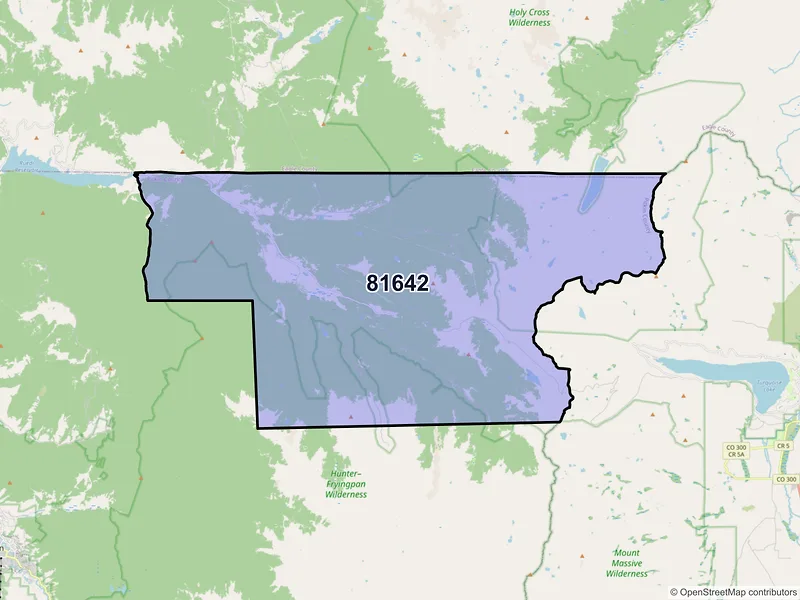 Map of ZIP Code 81642 — Meredith, CO