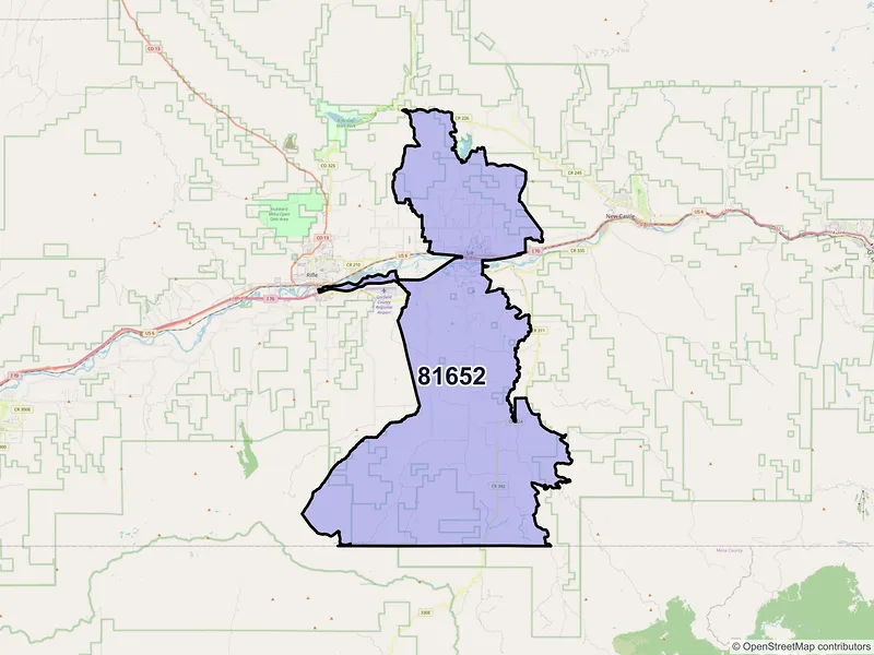 Map of ZIP Code 81652 — Silt, CO