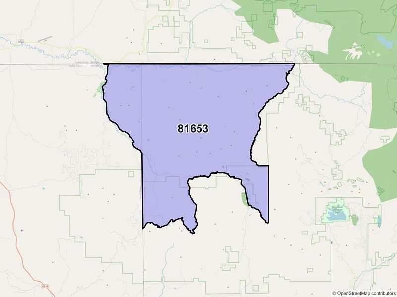 Map of ZIP Code 81653 — Slater, CO
