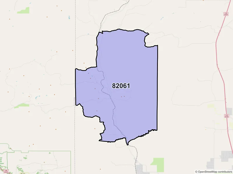 Map of Horse Creek, Wyoming and ZIP codes