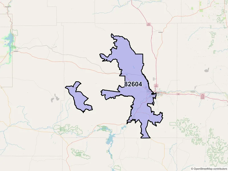 Map of ZIP Code 82604 — Casper, WY