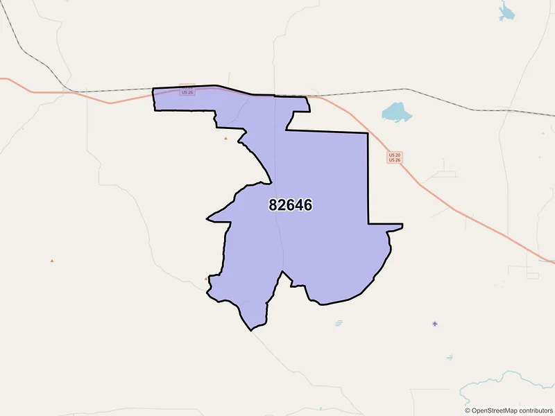 Map of ZIP Code 82646 — Natrona, WY