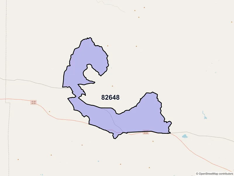 Map of Powder River, Wyoming and ZIP codes