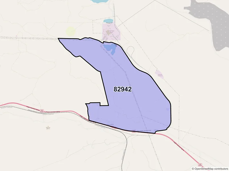 Map of Point of Rocks, Wyoming and ZIP codes