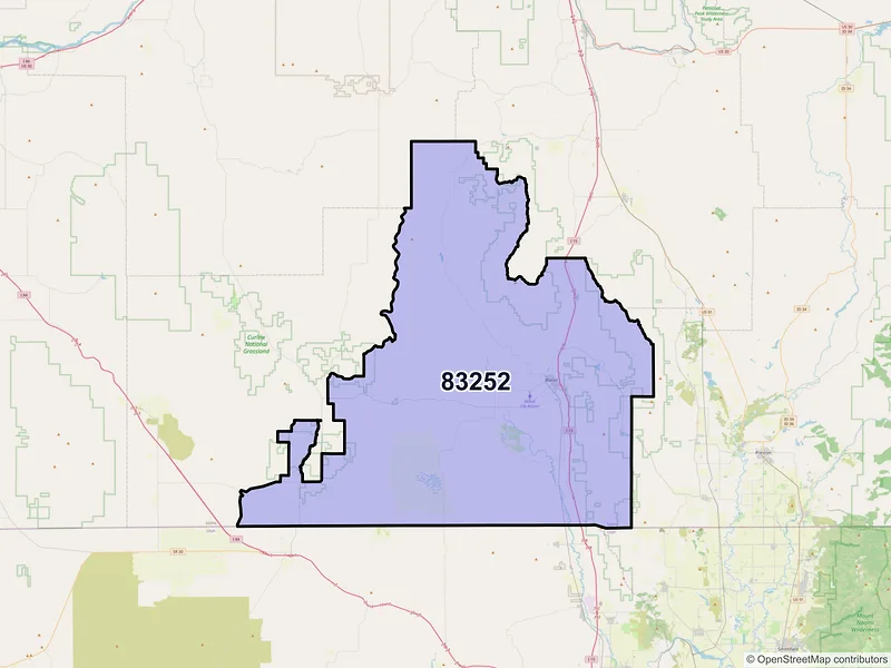 Map of ZIP Code 83252 — Malad City, ID