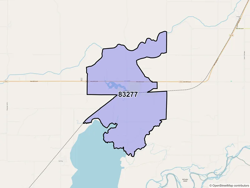 Map of Springfield, Idaho and ZIP codes