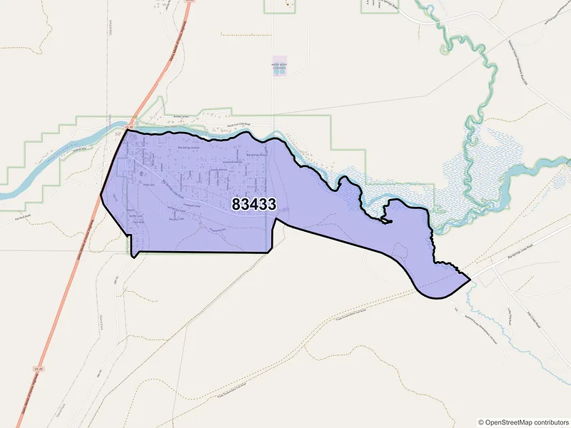 Map of Macks Inn, Idaho and ZIP codes