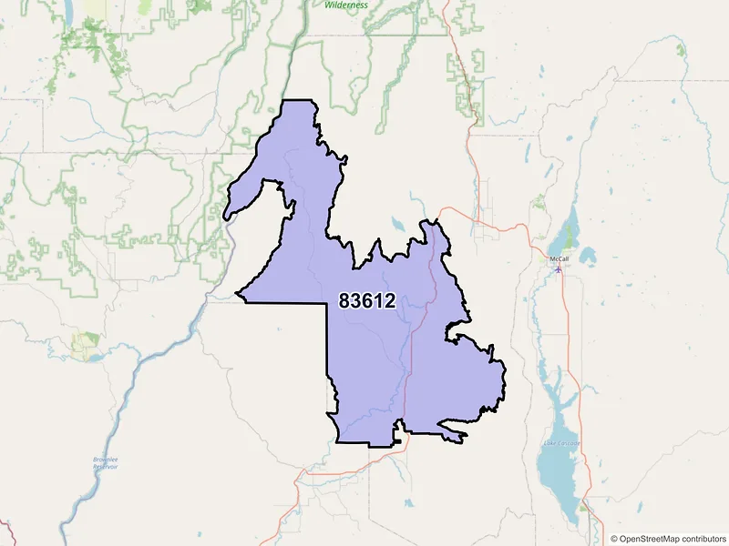 Map of ZIP Code 83612 — Council, ID