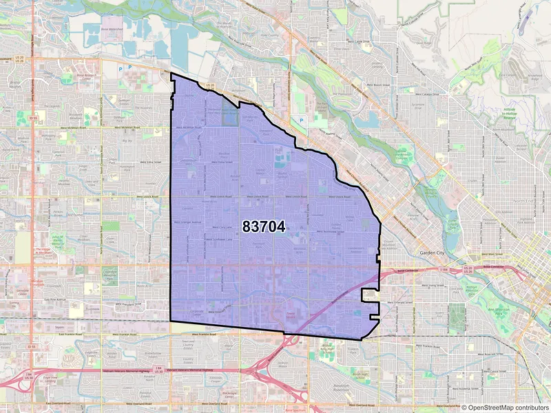 Map of ZIP Code 83704 — Boise, ID