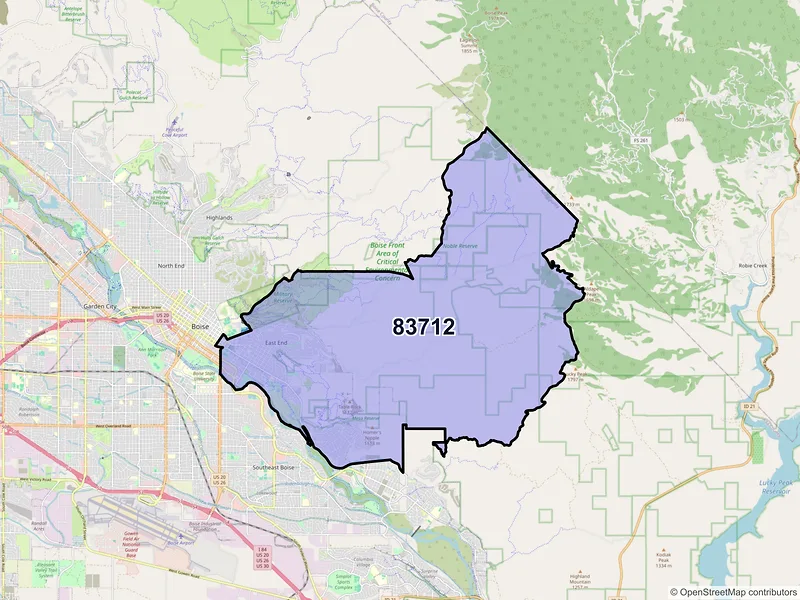 Map of ZIP Code 83712 — Boise, ID