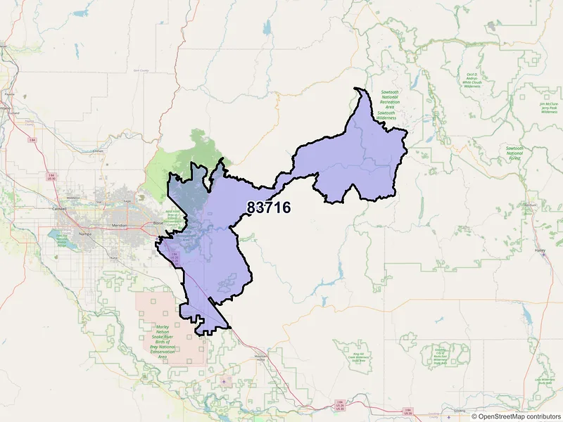 Map of ZIP Code 83716 — Boise, ID