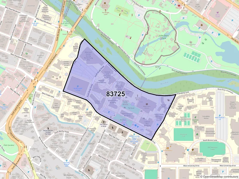 Map of ZIP Code 83725 — Boise, ID