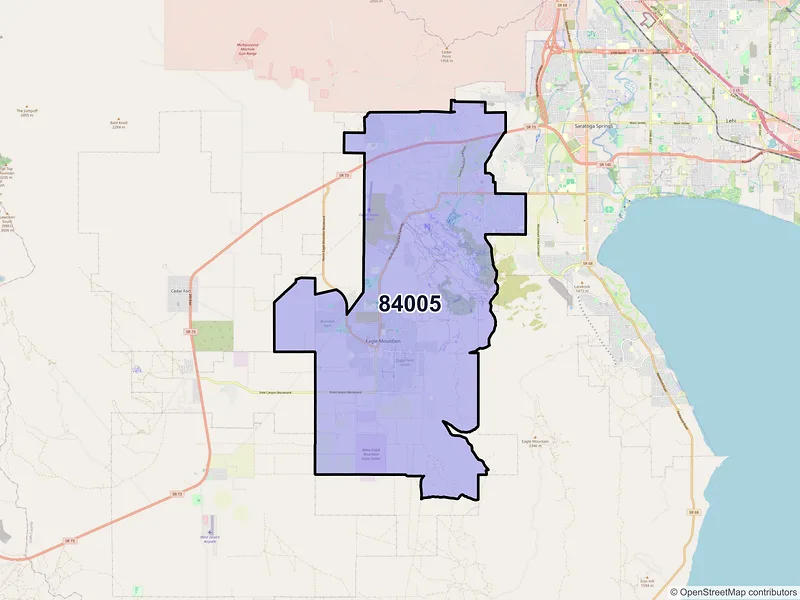 Map of ZIP Code 84005 — Eagle Mountain, UT