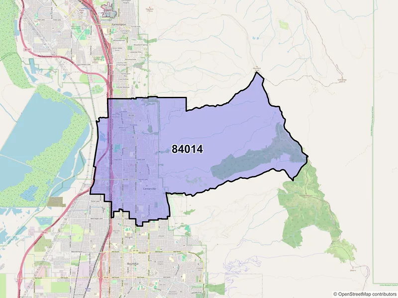 Map of ZIP Code 84014 — Centerville, UT