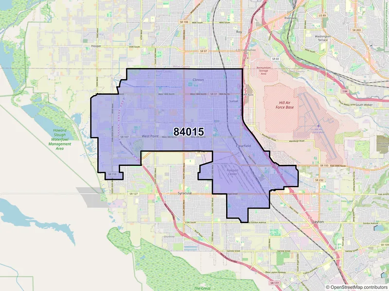 Map of ZIP Code 84015 — Clearfield, UT