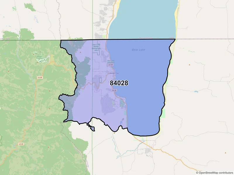 Map of ZIP Code 84028 — Garden City, UT