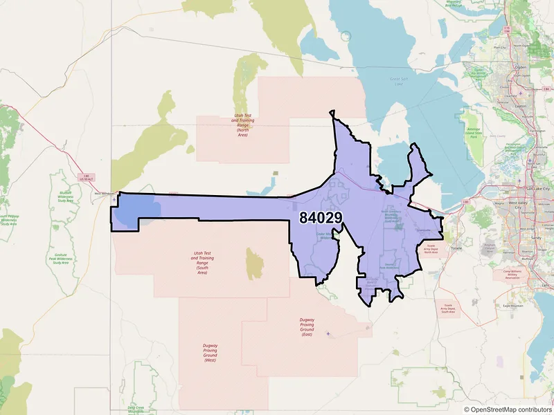 Map of ZIP Code 84029 — Grantsville, UT