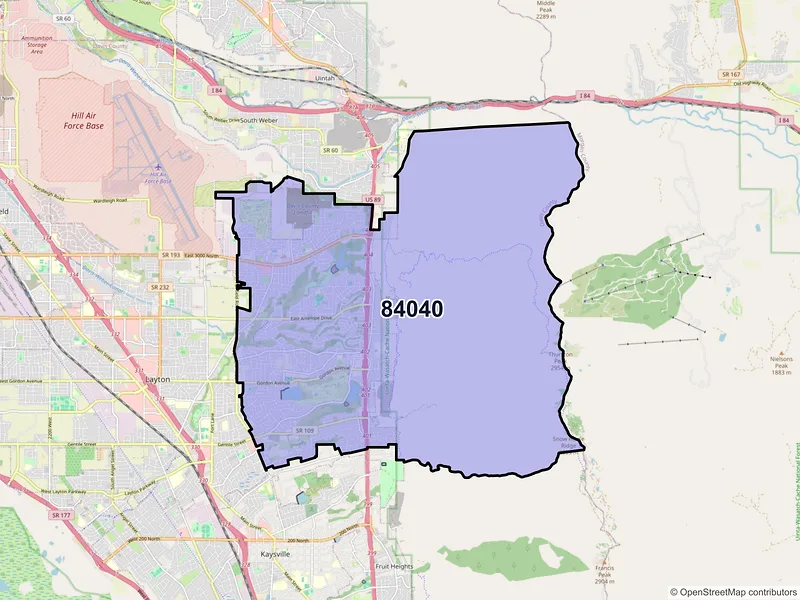 Map of ZIP Code 84040 — Layton, UT