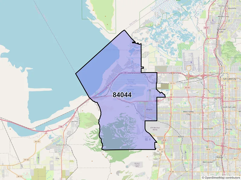 Map of ZIP Code 84044 — Magna, UT