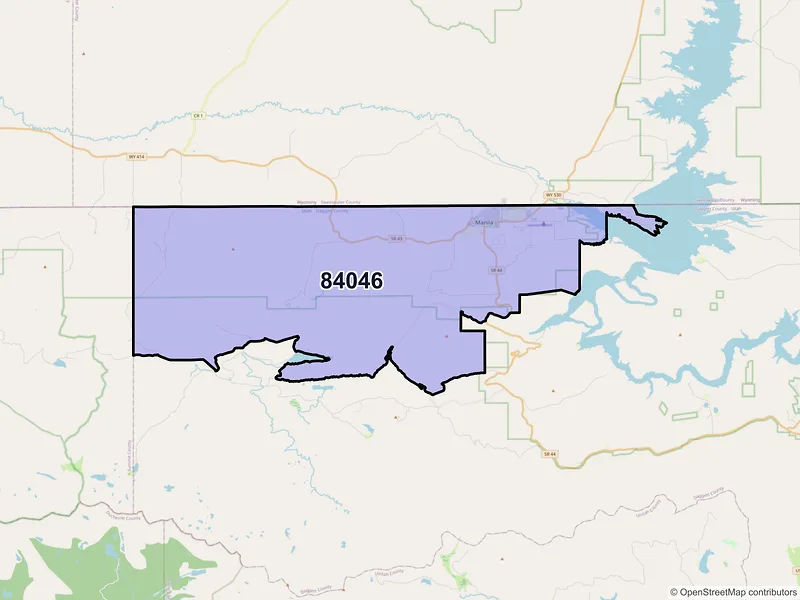 Map of ZIP Code 84046 — Manila, UT