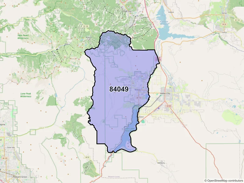 Map of ZIP Code 84049 — Midway, UT