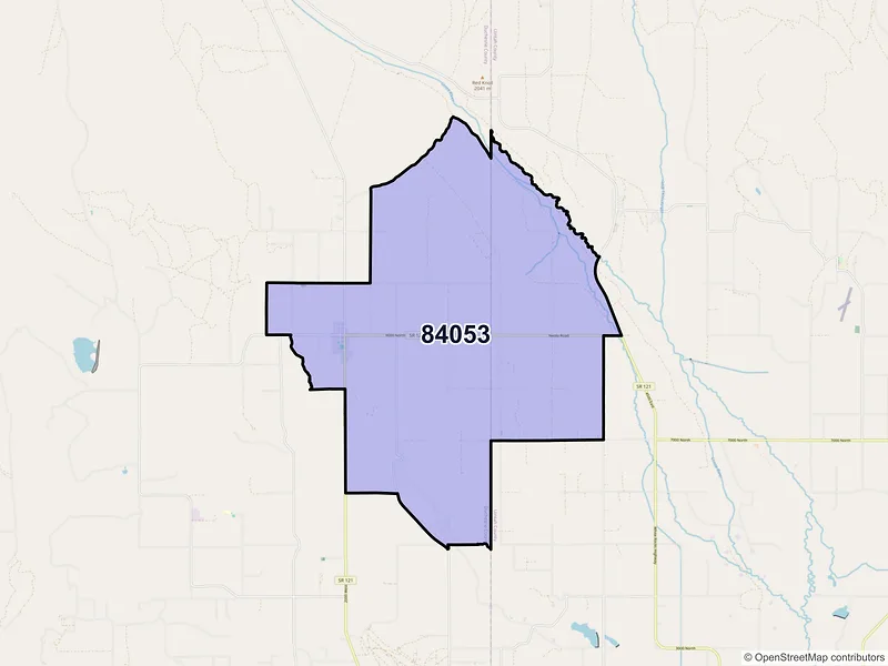Map of ZIP Code 84053 — Neola, UT