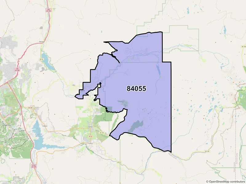 Map of ZIP Code 84055 — Oakley, UT