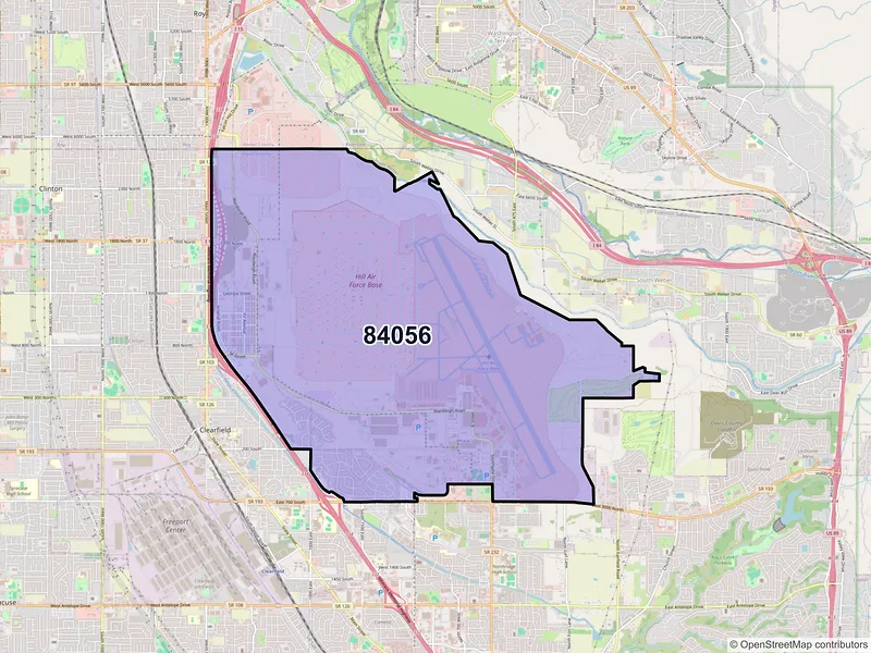 Map of ZIP Code 84056 — Hill AFB, UT