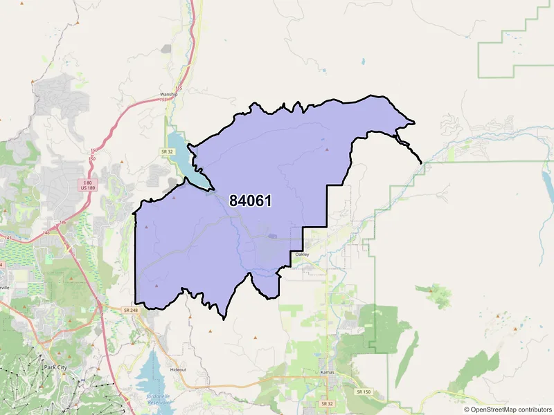 Map of ZIP Code 84061 — Peoa, UT
