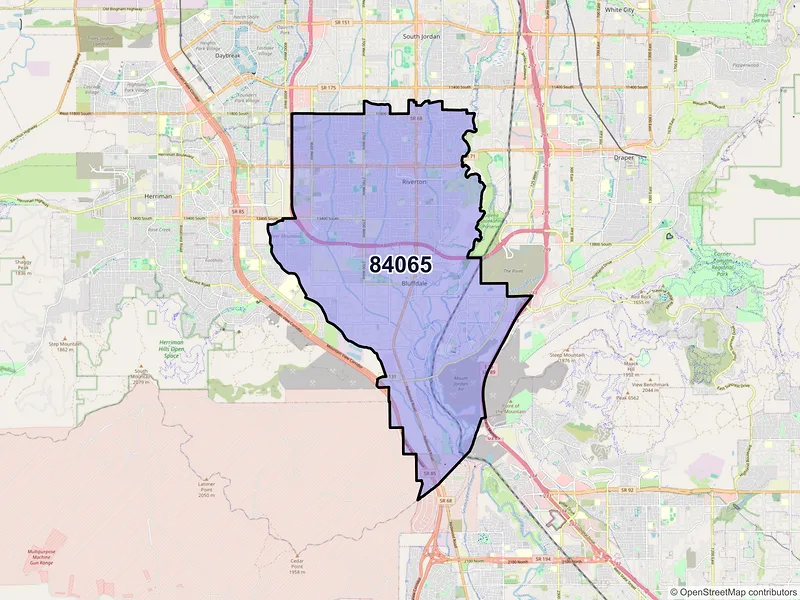 Map of ZIP Code 84065 — Riverton, UT