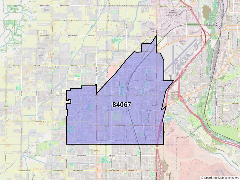 Map of ZIP Code 84067 — Roy, UT
