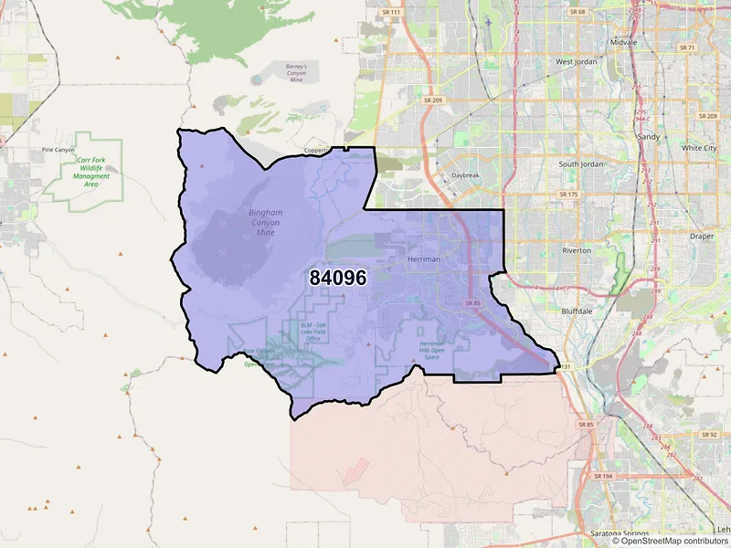 Map of ZIP Code 84096 — Herriman, UT