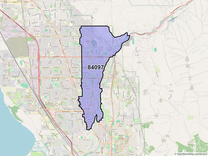 Map of ZIP Code 84097 — Orem, UT