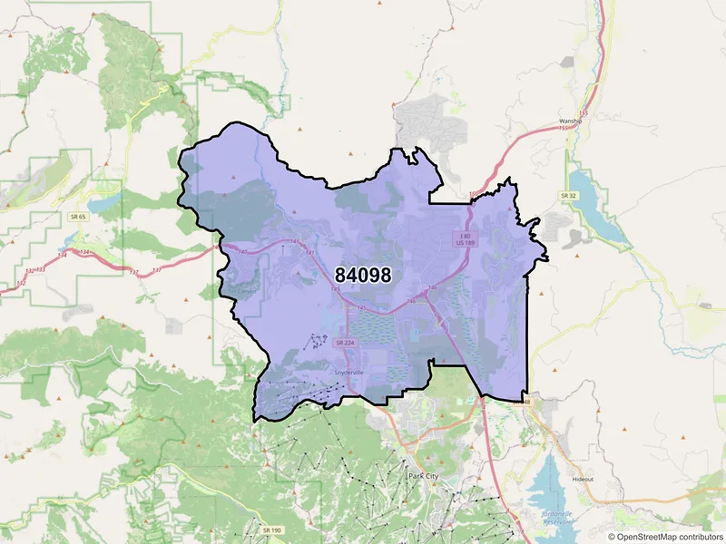 Map of ZIP Code 84098 — Park City, UT