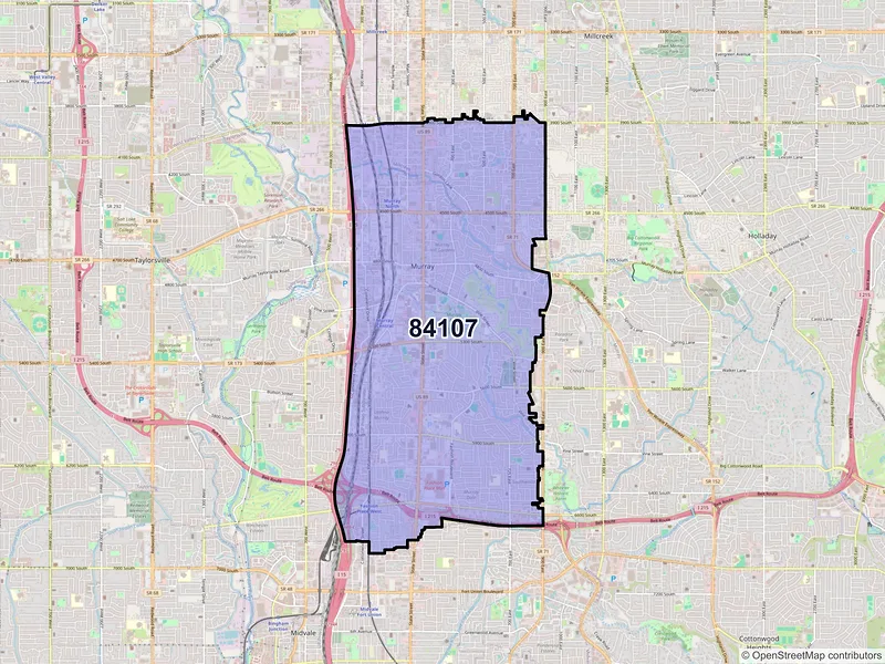 Map of ZIP Code 84107 — Salt Lake City, UT