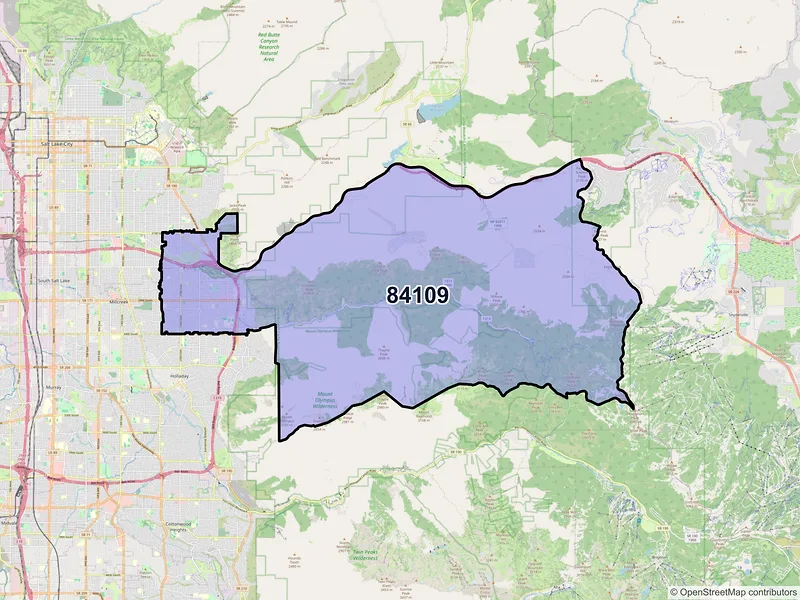 Map of ZIP Code 84109 — Salt Lake City, UT