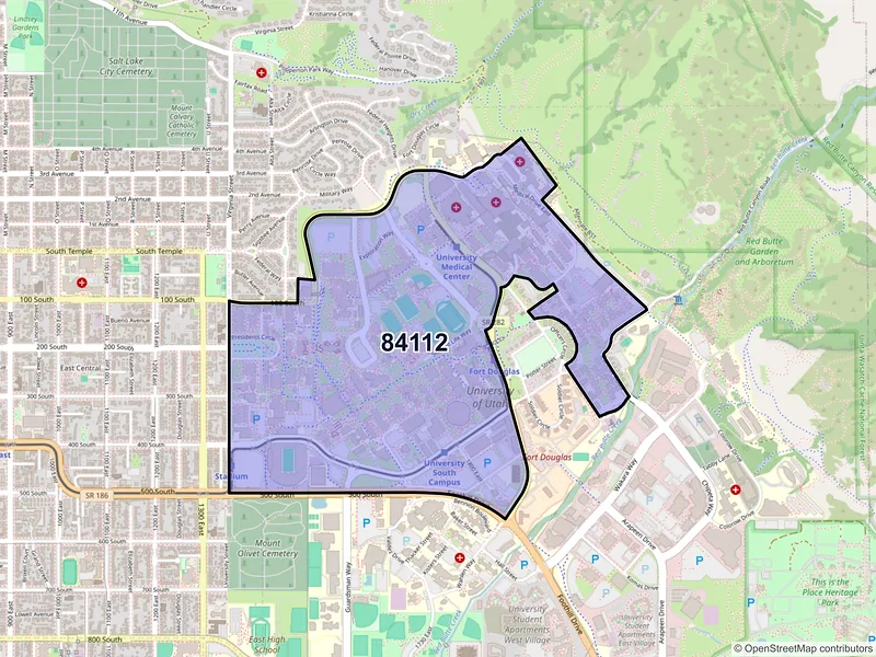 Map of ZIP Code 84112 — Salt Lake City, UT